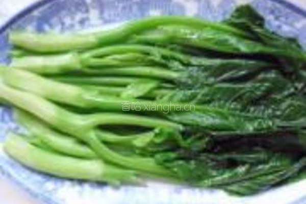 家常白灼芥蓝的做法图解4