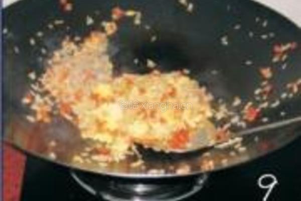 胡萝卜丁蛋炒饭的做法图解9