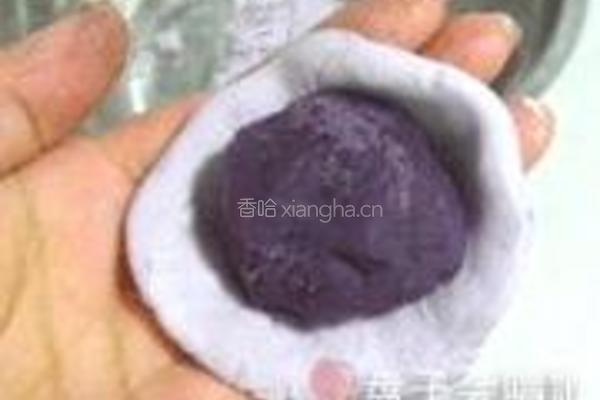 椰香紫薯小碗糕的做法图解12