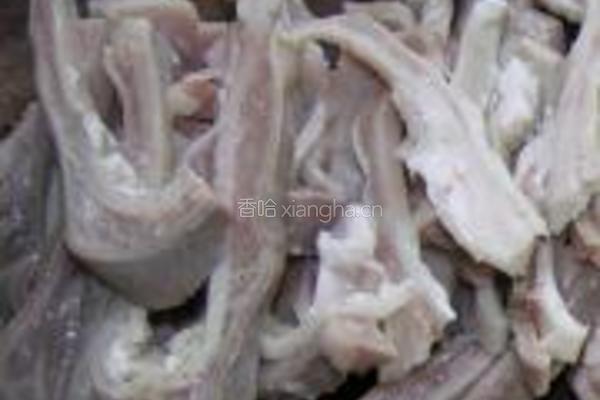 咸菜炒猪肚的做法图解2