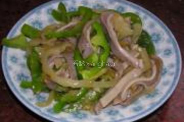 咸菜炒猪肚的做法图解7