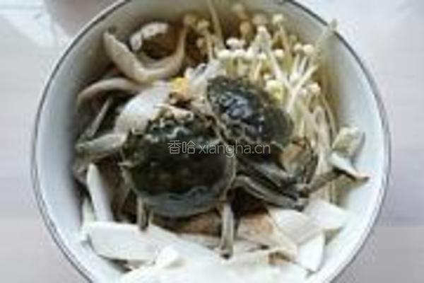 菌菇蟹汤的做法图解6