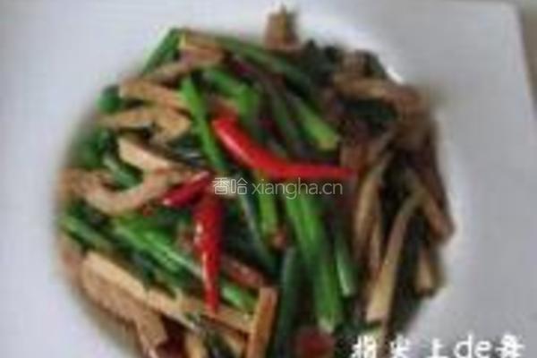 韭菜花炒干丝的做法图解10