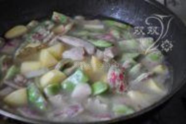 土豆炖油豆角的做法图解6