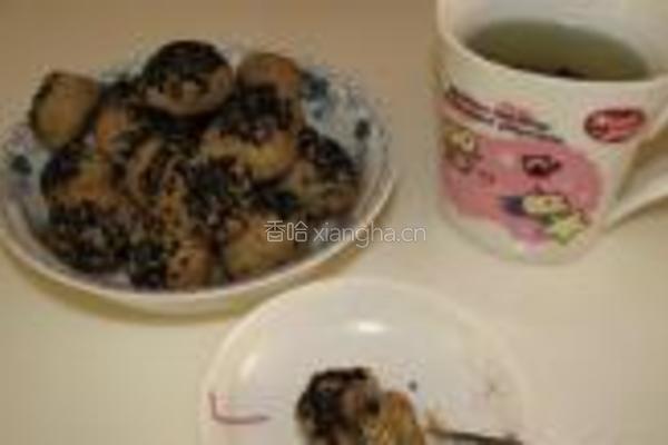 咖啡黑芝麻酥球的做法图解11