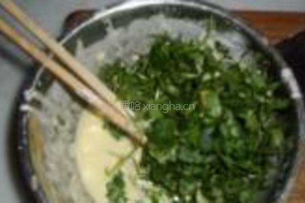 香菜蛋煎饼的做法图解2