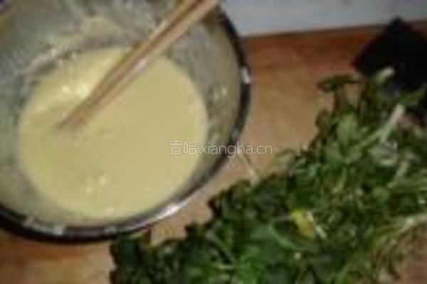 香菜蛋煎饼的做法图解1