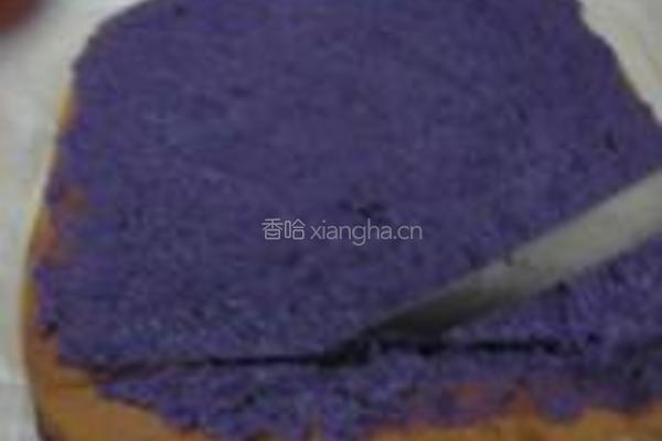 紫薯绿茶蛋糕卷的做法图解15