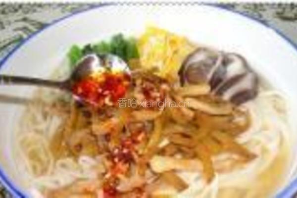 红油榨菜肉丝面的做法图解12