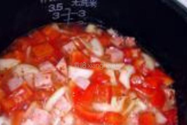 红椒圆葱焖饭的做法图解7