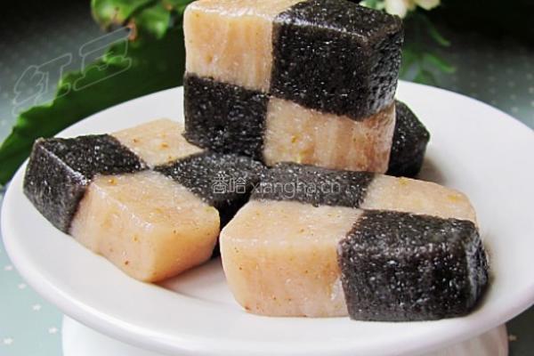 棋格芝麻栗子糕