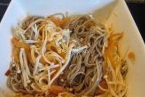 金针菇海蜇拌荞麦面的做法图解6