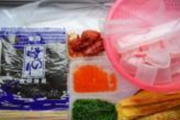 七彩紫菜包饭的做法图解4