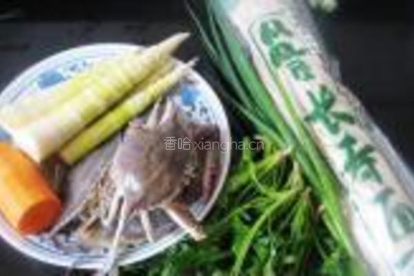 梭子蟹杂蔬面的做法图解1