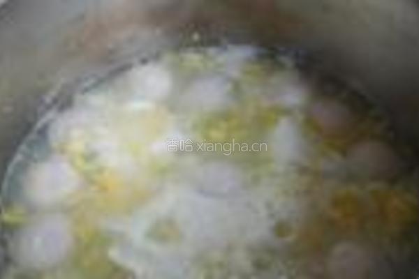 蛋花汤圆甜酒羹的做法图解5