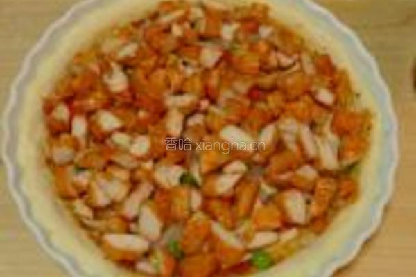 烤鸡肉披萨的做法图解20