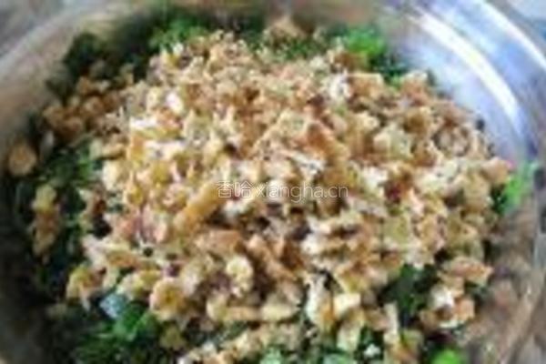 荠菜鸡蛋盒子的做法图解8