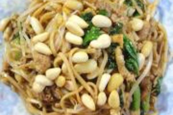 豆丹松子酱香炒面的做法图解9