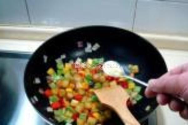 红花焖饭蔬菜海鲜的做法图解13