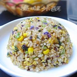 芹菜紫甘兰蛋炒饭的做法[图]