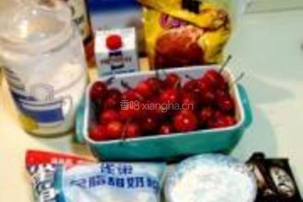 樱桃冰淇淋布朗尼的做法图解1