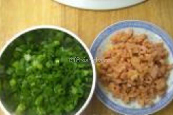 葱香火腿双味花卷的做法图解4