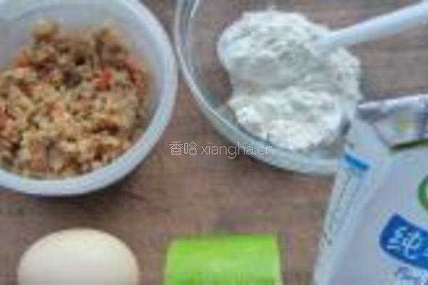 鸡蛋瓠子肉糜面饼的做法图解1