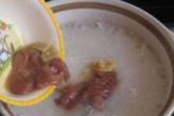 荠菜鸡肝糯米粥的做法图解5