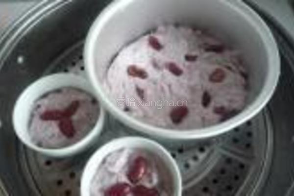 紫薯蜜豆发糕的做法图解5