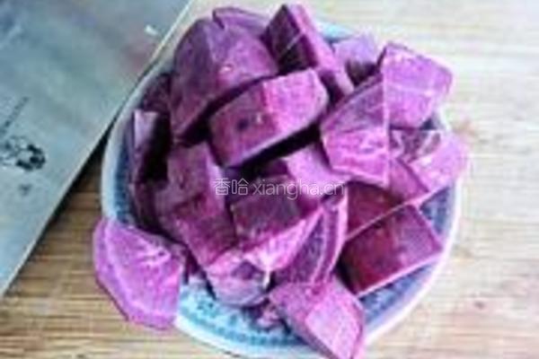 米香紫薯豆浆的做法图解3