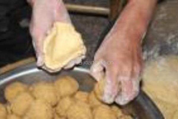 豆沙糯米果的做法图解4