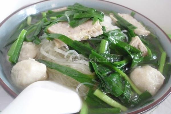 韭菜肉丸煮米粉