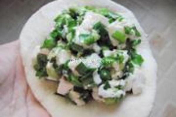 韭菜豆腐烧饼的做法图解12