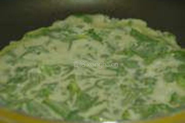 茼蒿鸡蛋煎饼的做法图解4
