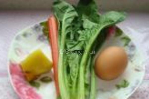 菠菜鸡蛋饼的做法图解1