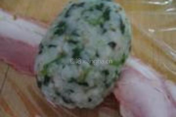 香煎菠菜饭团的做法图解14