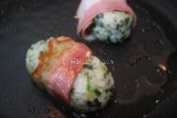 香煎菠菜饭团的做法图解16