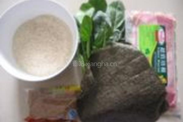 香煎菠菜饭团的做法图解1