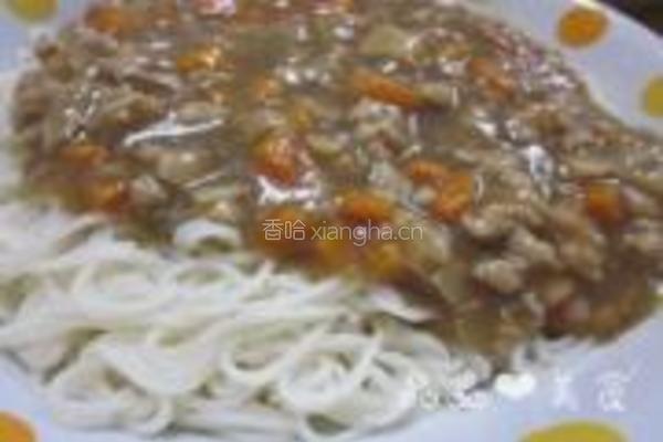 蘑菇鸡肉酱浇头面的做法图解12