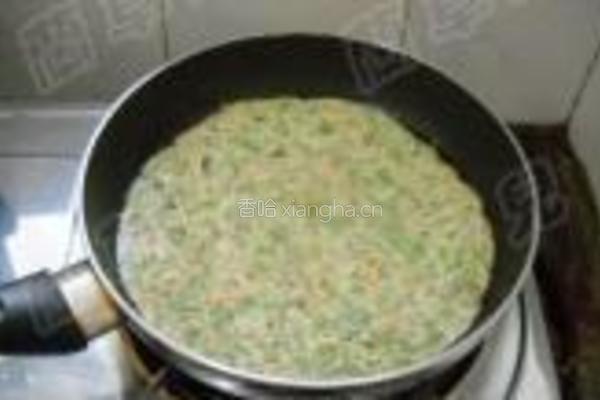荠菜胡萝卜饼的做法图解7