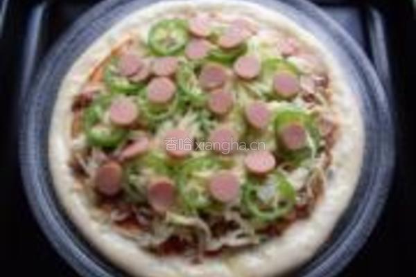 金枪鱼火腿pizz的做法图解13