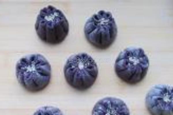 黑米豆沙菊花包的做法图解12