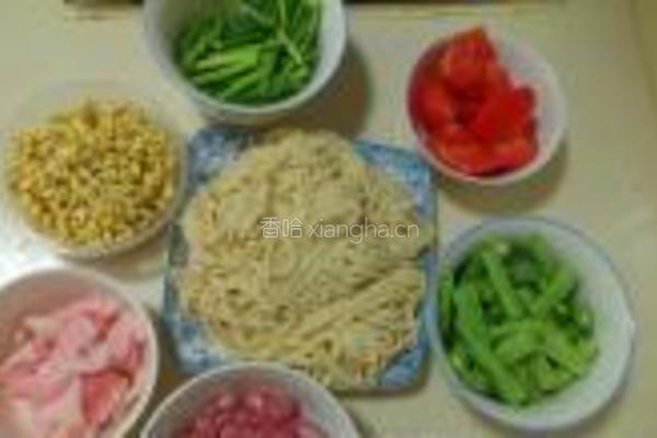 豆角焖面的做法图解1