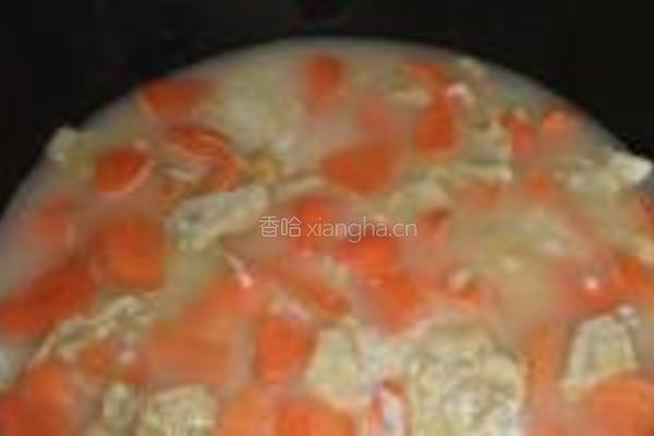 胡萝卜烧米饭的做法图解4