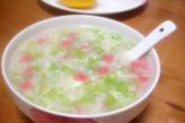 西芹火腿粥的做法图解13