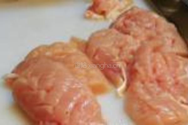 香煎鸡脯肉的做法图解1