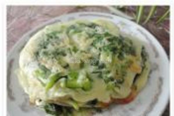 茼蒿饼的做法图解8