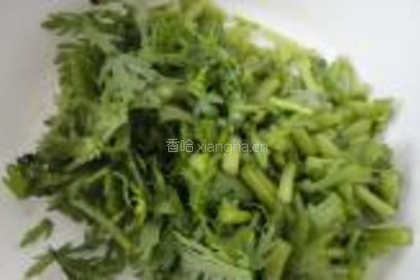 茼蒿饼的做法图解2