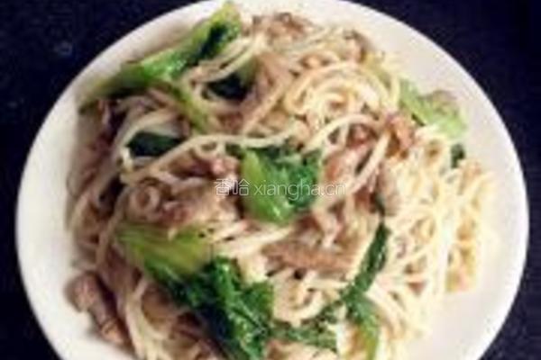 牛肉生菜炒米粉的做法图解6