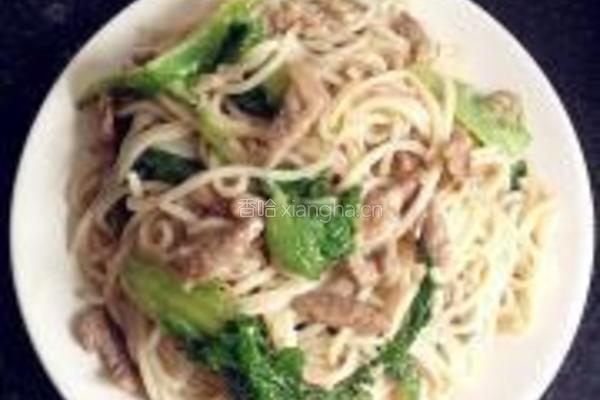 牛肉生菜炒米粉的做法图解7